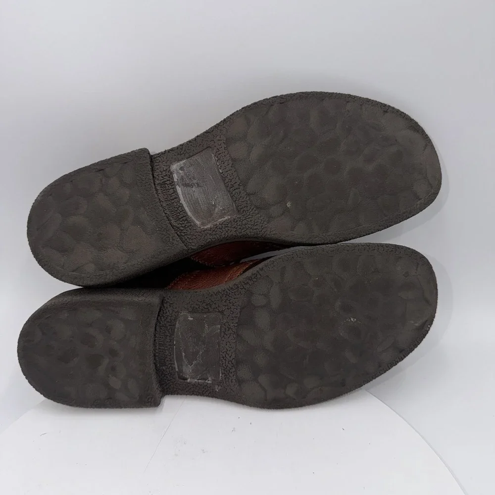 Born Two Tone Brown Suede Perforated Oxford Dress Shoes Men's Size 10
